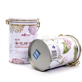 破壁蜂花粉磨砂鐵盒, 蜂王漿印鐵制罐,蜂膠鐵盒加工廠(chǎng)