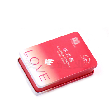 粉色冰火套鐵罐,安全套鐵罐印刷,保險套包裝鐵罐