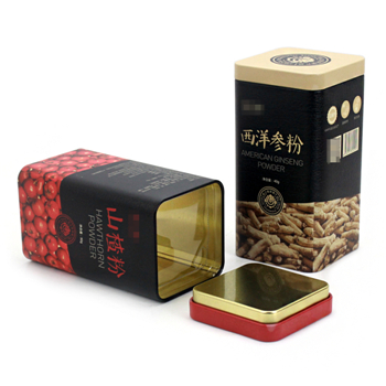 西洋參鐵罐包裝_山楂粉密封鐵罐_中藥粉鐵罐