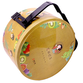 三層手提月餅馬口鐵盒_復(fù)古中秋食品鐵盒定做工廠(chǎng)